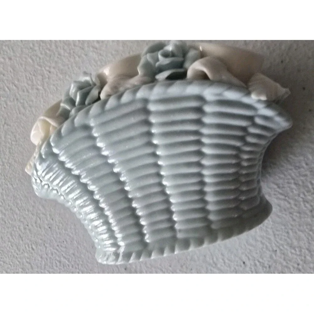 Lipstick Holder Floral 3 Tubes Japan Porcelain